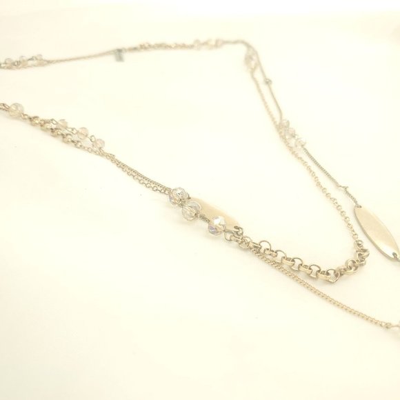 The Limited Womens Gold Tone Fashion Two Tiered Lobster Clasp Layered Necklace - Picture 3 of 7